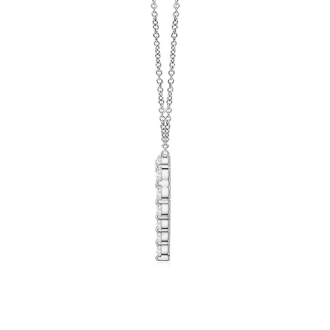 Round Cut Open Heart Moissanite Pendant Necklace
