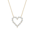 Round Cut Open Heart Moissanite Pendant Necklace