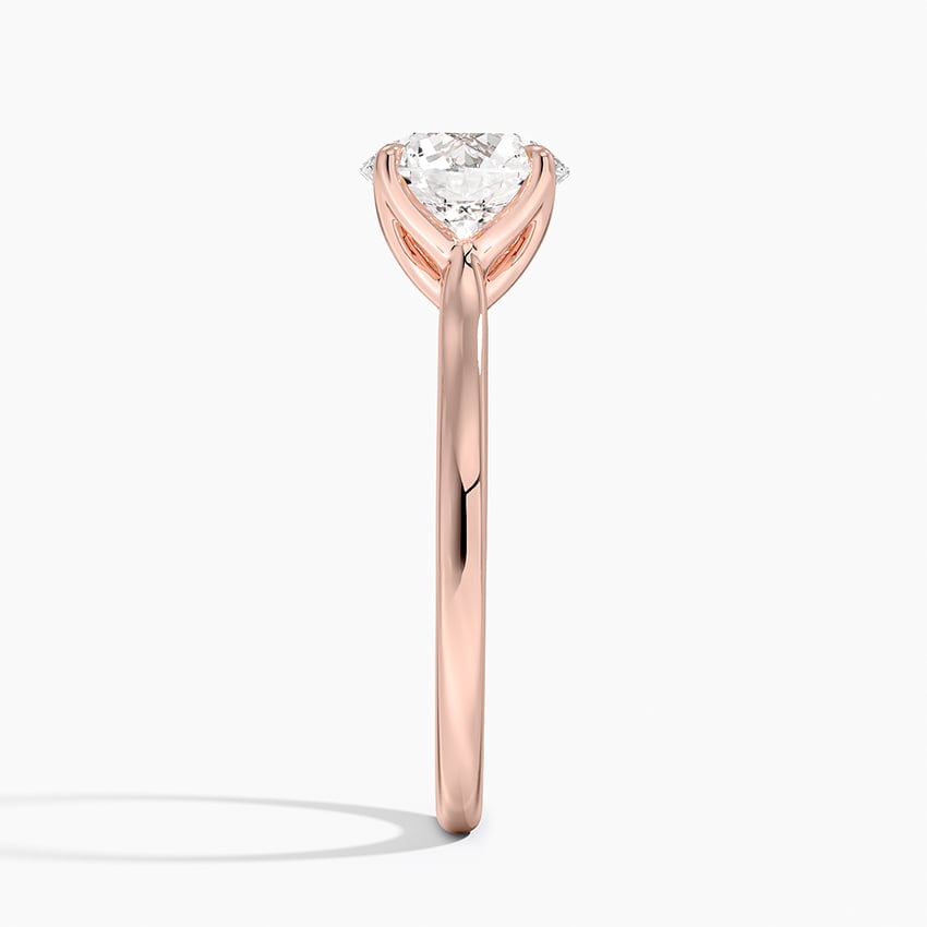 Round Cut Petal Prong Solitaire Moissanite Engagement Ring