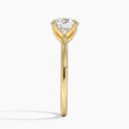Round Cut Petal Prong Solitaire Moissanite Engagement Ring