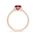 Load image into Gallery viewer, Round Garnet Solitaire Engagement Ring with Moissanite Pavé Band
