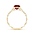 Load image into Gallery viewer, Round Garnet Solitaire Engagement Ring with Moissanite Pavé Band
