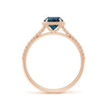 Round Lab Alexandrite Twist Rope Split Shank Promise Ring
