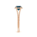 Round Lab Alexandrite Twist Rope Split Shank Promise Ring