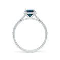 Round Lab Alexandrite Twist Rope Split Shank Promise Ring