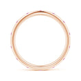 Round Lab-Grown Pink Sapphire Eternity Wedding Band - 3.0 mm