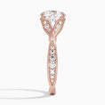 Round Moissanite Floral Openwork Cathedral Engagement Ring