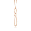 Round Moissanite Solitaire Ribbon Cross Pendant Necklace