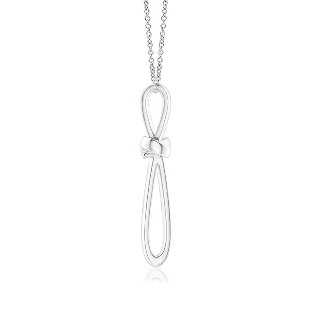 Round Moissanite Solitaire Ribbon Cross Pendant Necklace