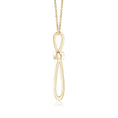 Round Moissanite Solitaire Ribbon Cross Pendant Necklace