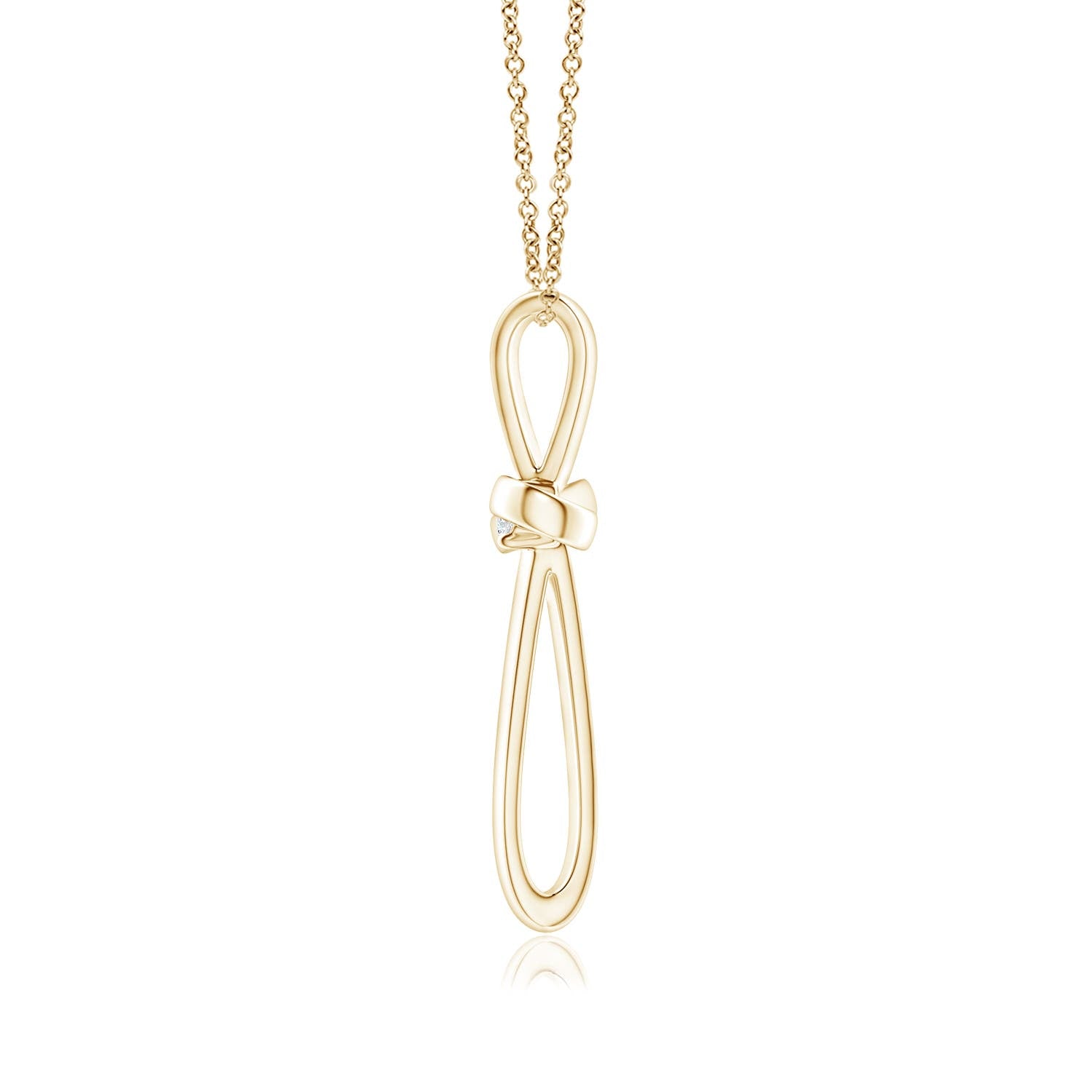 Round Moissanite Solitaire Ribbon Cross Pendant Necklace
