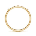 Round Moissanite Three-Station Wedding Band -1.4 mm