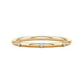 Round Moissanite Three-Station Wedding Band -1.4 mm