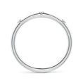 Round Moissanite Three-Station Wedding Band -1.4 mm