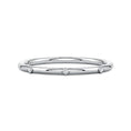 Round Moissanite Three-Station Wedding Band -1.4 mm