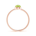 Round Peridot Bezel Promise Ring – 1.6 mm