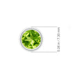 Round Peridot Bezel-Set Solitaire Pendant Necklace