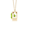 Round Peridot Bezel-Set Solitaire Pendant Necklace