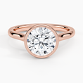 Load image into Gallery viewer, Round Cut Bezel Moissanite Engagement Ring
