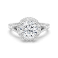 Load image into Gallery viewer, Round_Cut_Split-Shank_Moissanite_Halo_Engagement_Ring

