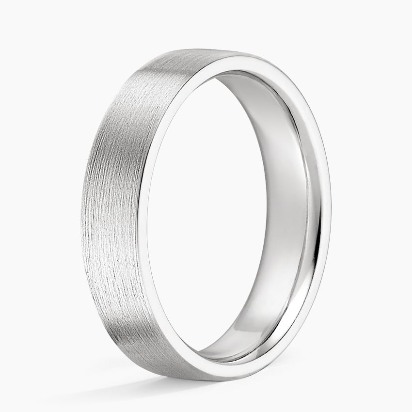 5 mm Rounded Interior Flat Matte Men’s Wedding Band