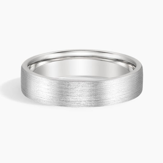 5 mm Rounded Interior Flat Matte Men’s Wedding Band