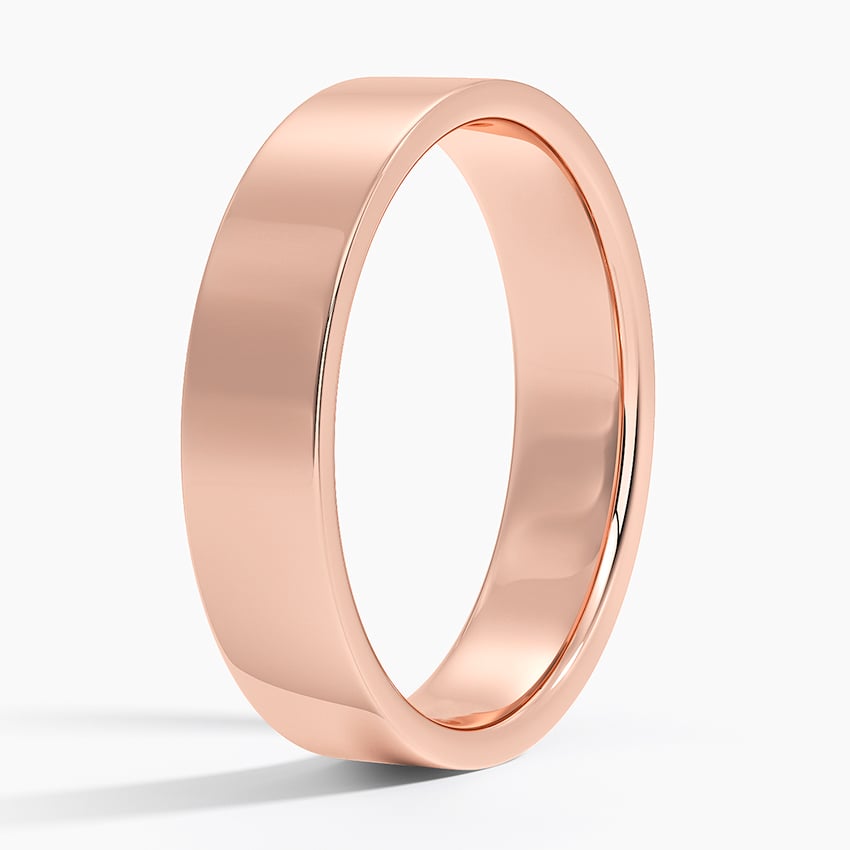 5 mm Rounded Interior Flat Men’s Wedding Band