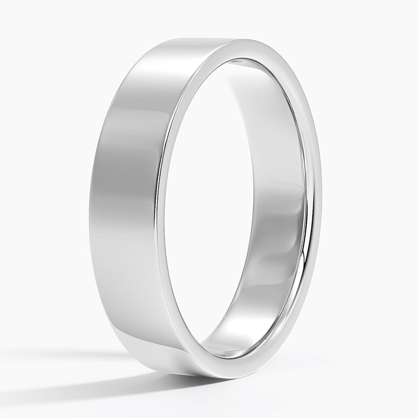 5 mm Rounded Interior Flat Men’s Wedding Band