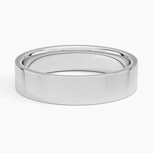 5 mm Rounded Interior Flat Men’s Wedding Band