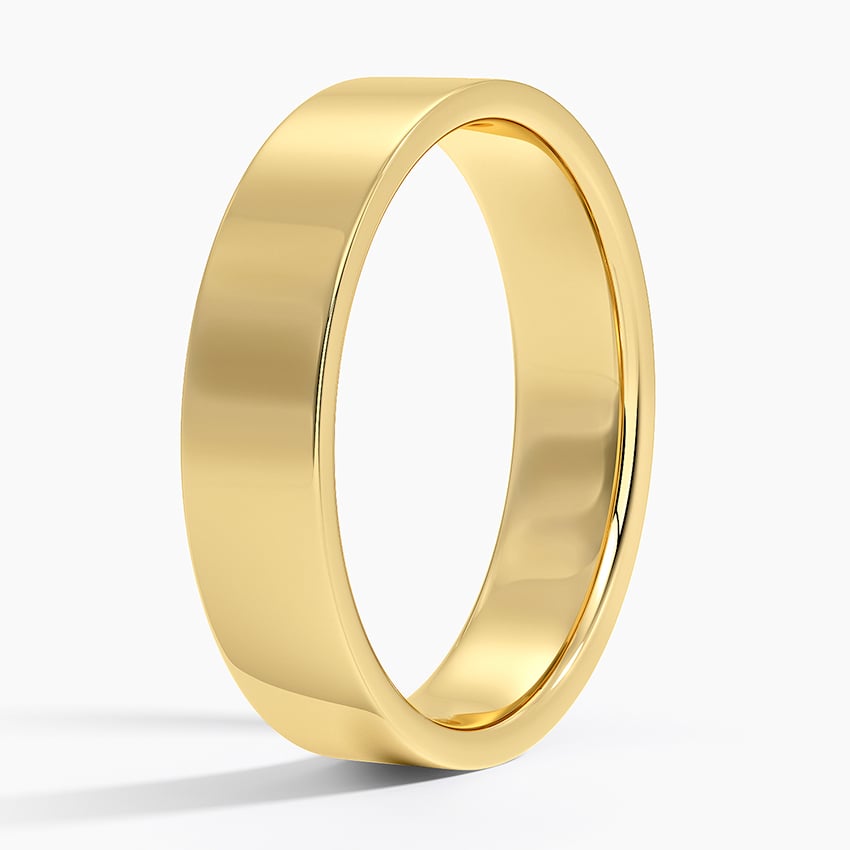 5 mm Rounded Interior Flat Men’s Wedding Band