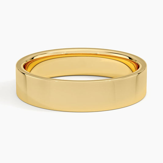 5 mm Rounded Interior Flat Men’s Wedding Band