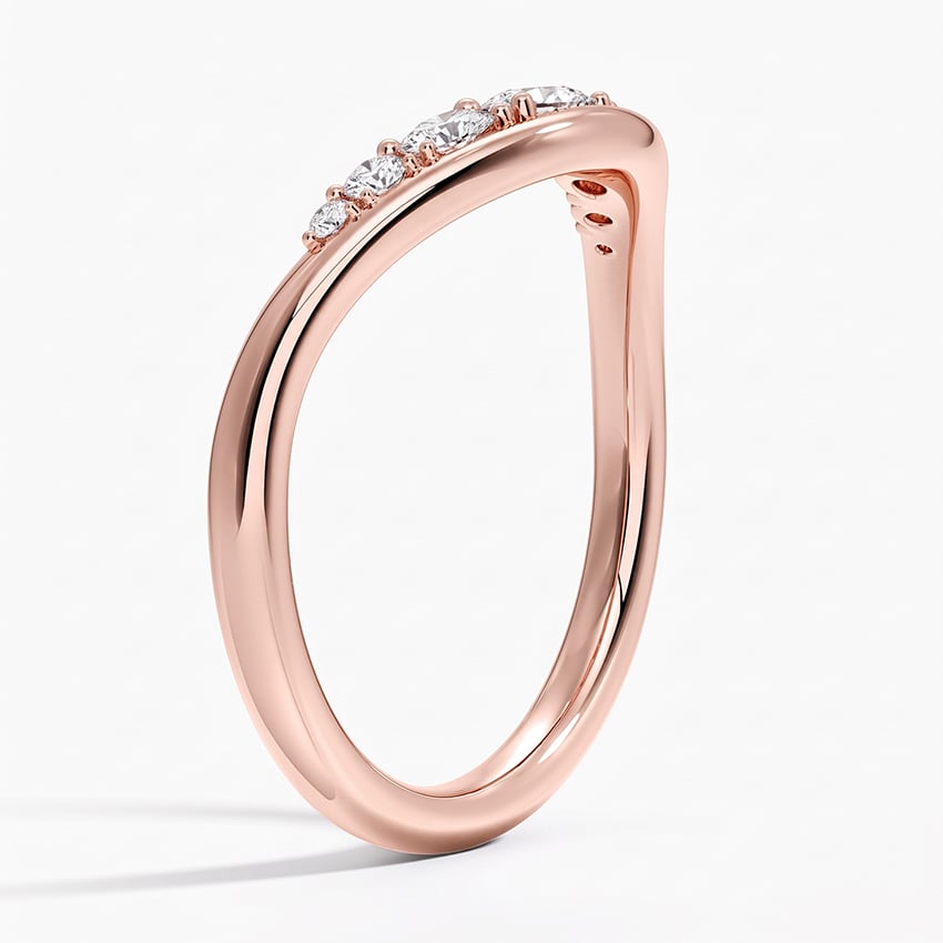 Sculpted Curve Moissanite Wedding Band