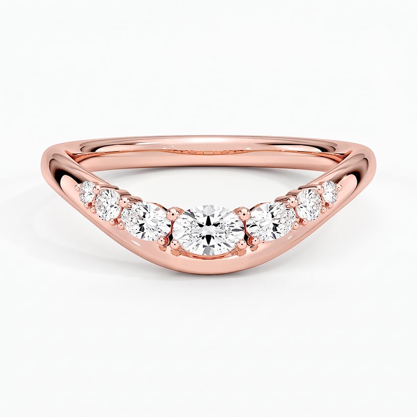 Sculpted Curve Moissanite Wedding Band