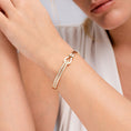 Sculpted Love Knot Moissanite Bangle Bracelet