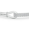 Sculpted Love Knot Moissanite Bangle Bracelet