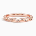 Sculpted Twist Braided Line Wedding Band