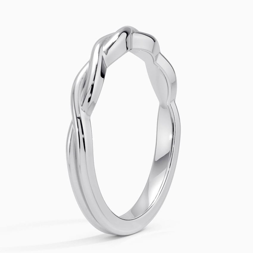 Sculpted Twist Braided Line Wedding Band