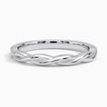 Sculpted Twist Braided Line Wedding Band