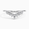 Sculpted V-Curve Moissanite Wedding Band