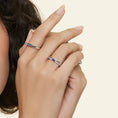Load image into Gallery viewer, Single Sapphire Accent Wedding Band – 1.4 mm
