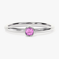 Load image into Gallery viewer, Slim Pink Tourmaline Bezel Ring–1.2mm
