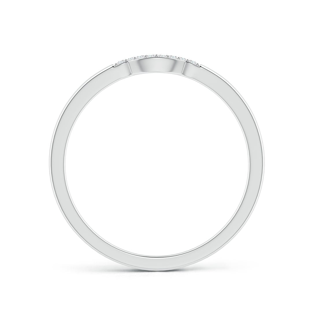 Soft Curved Moissanite Nesting Wedding Band - 1.8 mm
