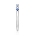 Load image into Gallery viewer, Sterling_Silver_Blue_Sapphire_Half_Eternity_Wedding_Band_3
