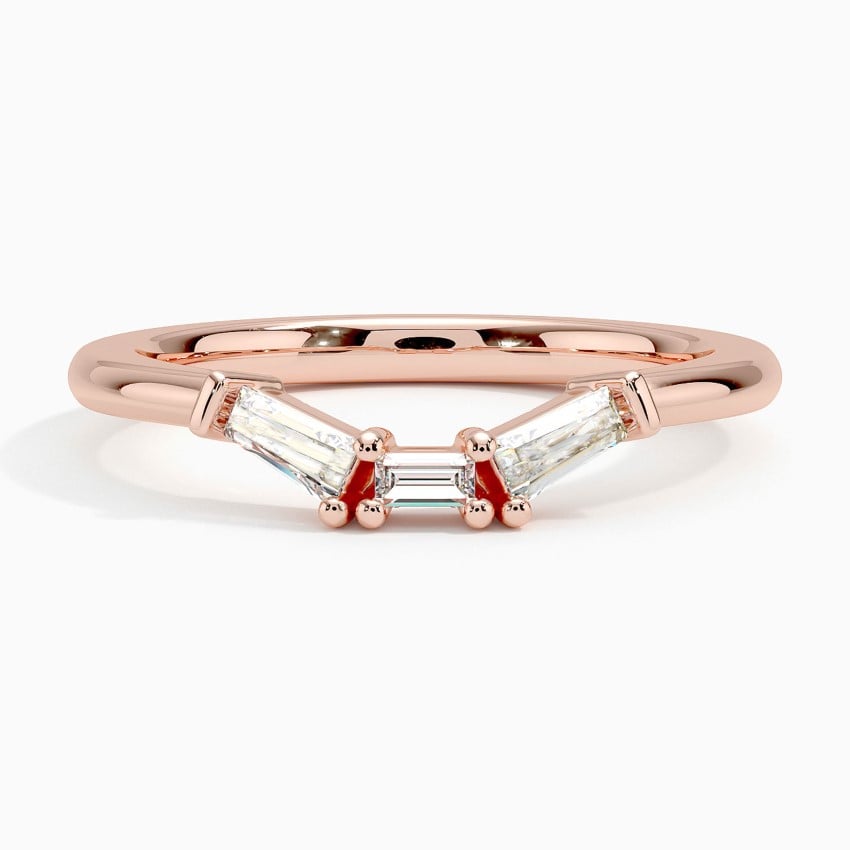 Tapered Baguette Moissanite Wedding Band-2.0 mm