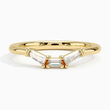 Tapered Baguette Moissanite Wedding Band-2.0 mm
