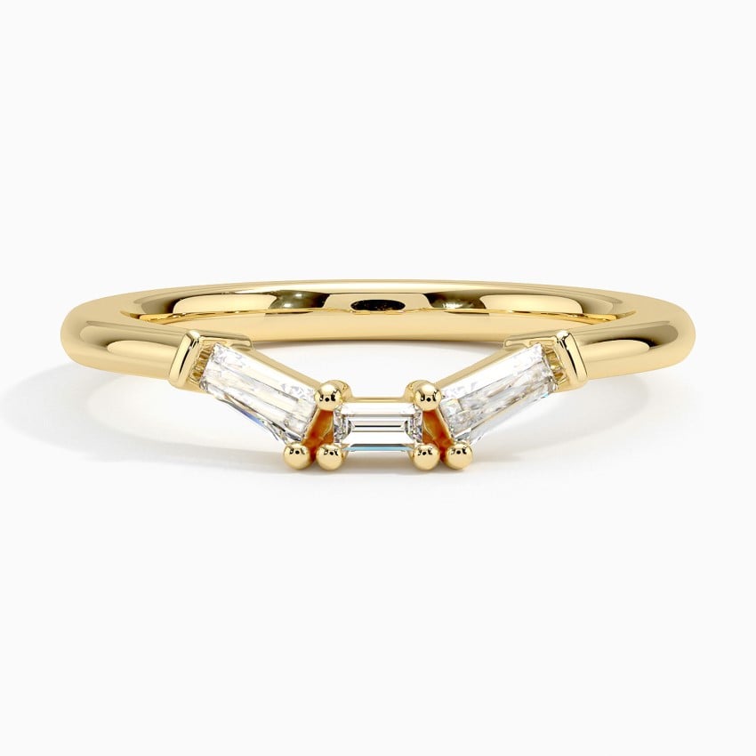 Tapered Baguette Moissanite Wedding Band-2.0 mm