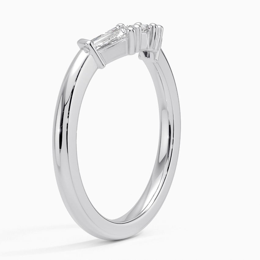 Tapered Baguette Moissanite Wedding Band-2.0 mm