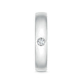 Comfort Fit Flush Round Moissanite Men’s Wedding Band-5 mm