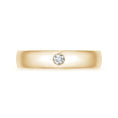 Comfort Fit Flush Round Moissanite Men’s Wedding Band-5 mm