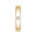 Comfort Fit Flush Round Moissanite Men’s Wedding Band-5 mm